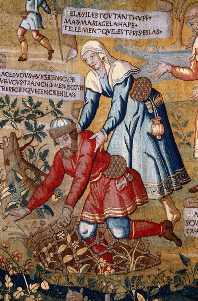 Les Amours de Gombeau et Mace, Detail Tapestry by Unknown